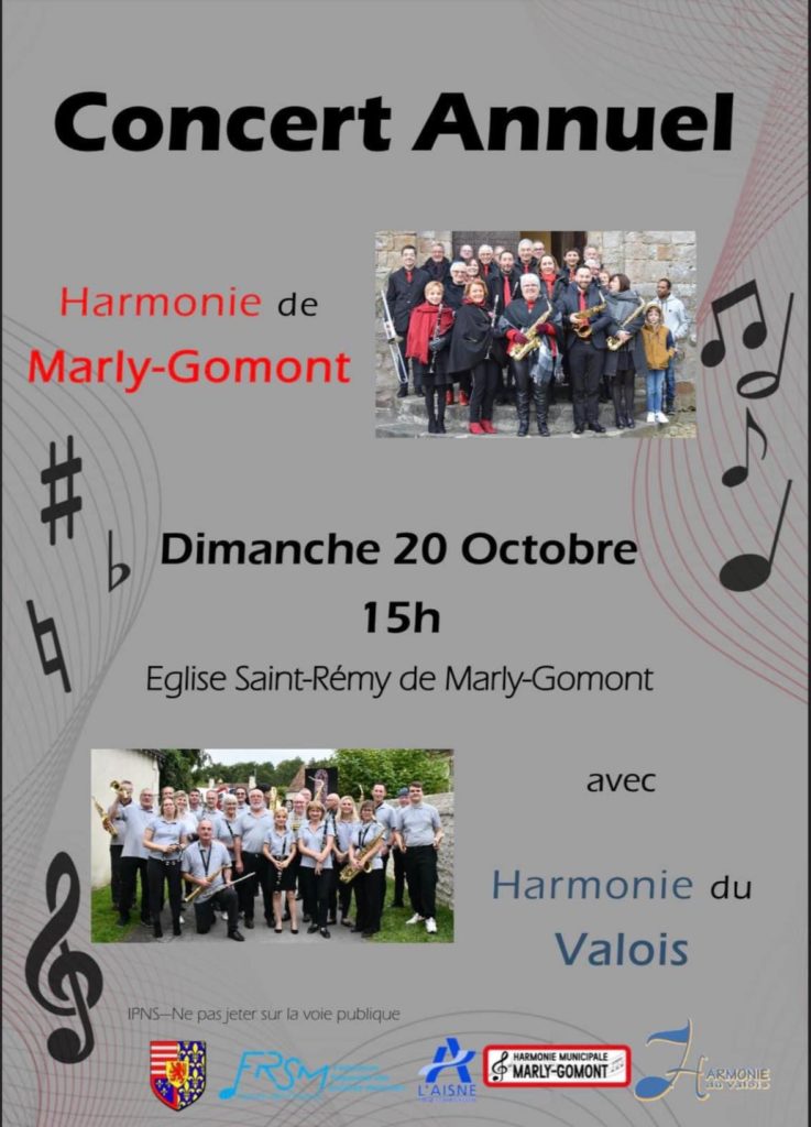 Concert annuel de l’ Harmonie Municipale Marly-Gomont﻿